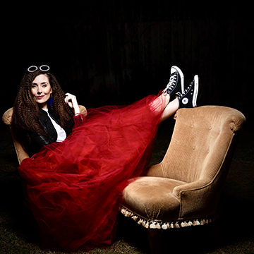 Adrienne Wilkinson Shawn Keehne feet up red skirt