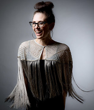 Adrienne Wilkinson Shawn Keehne shawl glasses