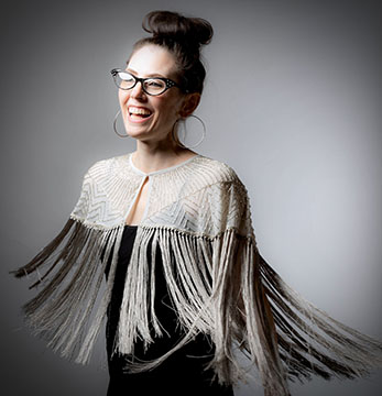 Adrienne Wilkinson Shawn Keehne shawl glasses