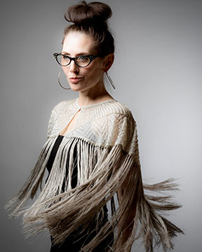 Adrienne Wilkinson Shawn Keehne shawl glasses
