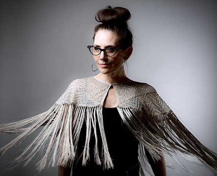 Adrienne Wilkinson Shawn Keehne shawl glasses